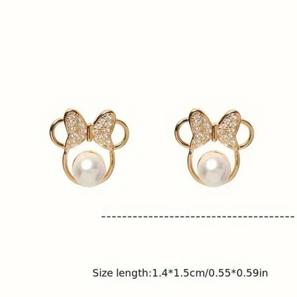 Golden Mouse Earrings - Picture 2 of 3